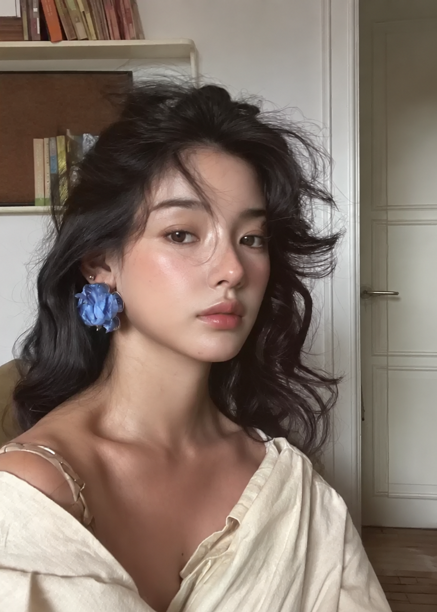 Fleur Mesh Statement Earrings