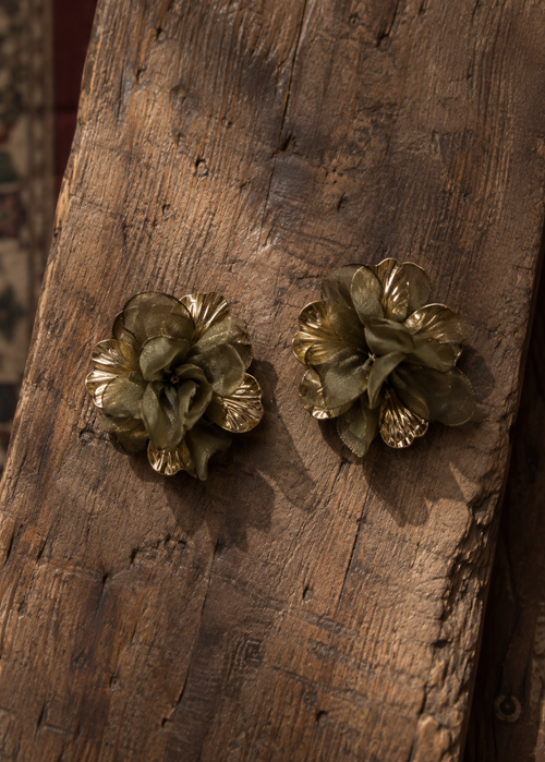 Fleur Mesh Statement Earrings