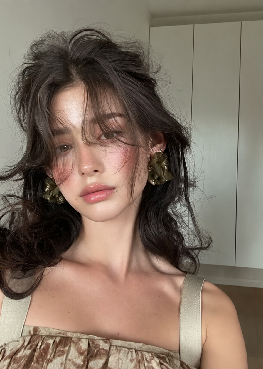 Fleur Mesh Statement Earrings