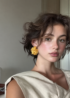 Fleur Mesh Statement Earrings