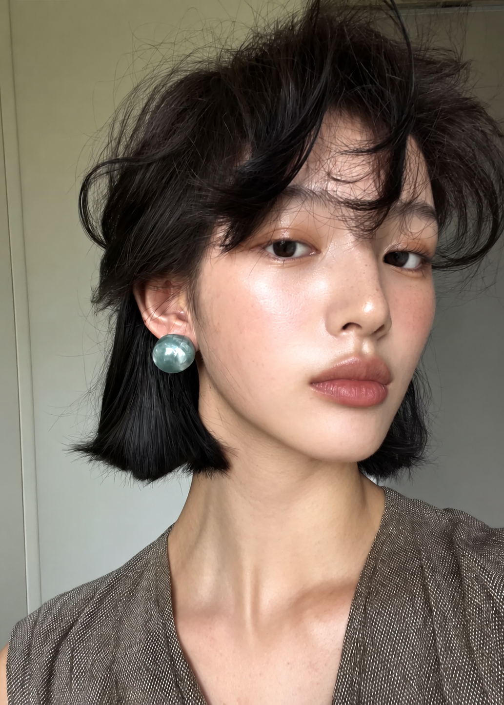 Halo Resin Stud Earrings