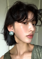 Halo Resin Stud Earrings