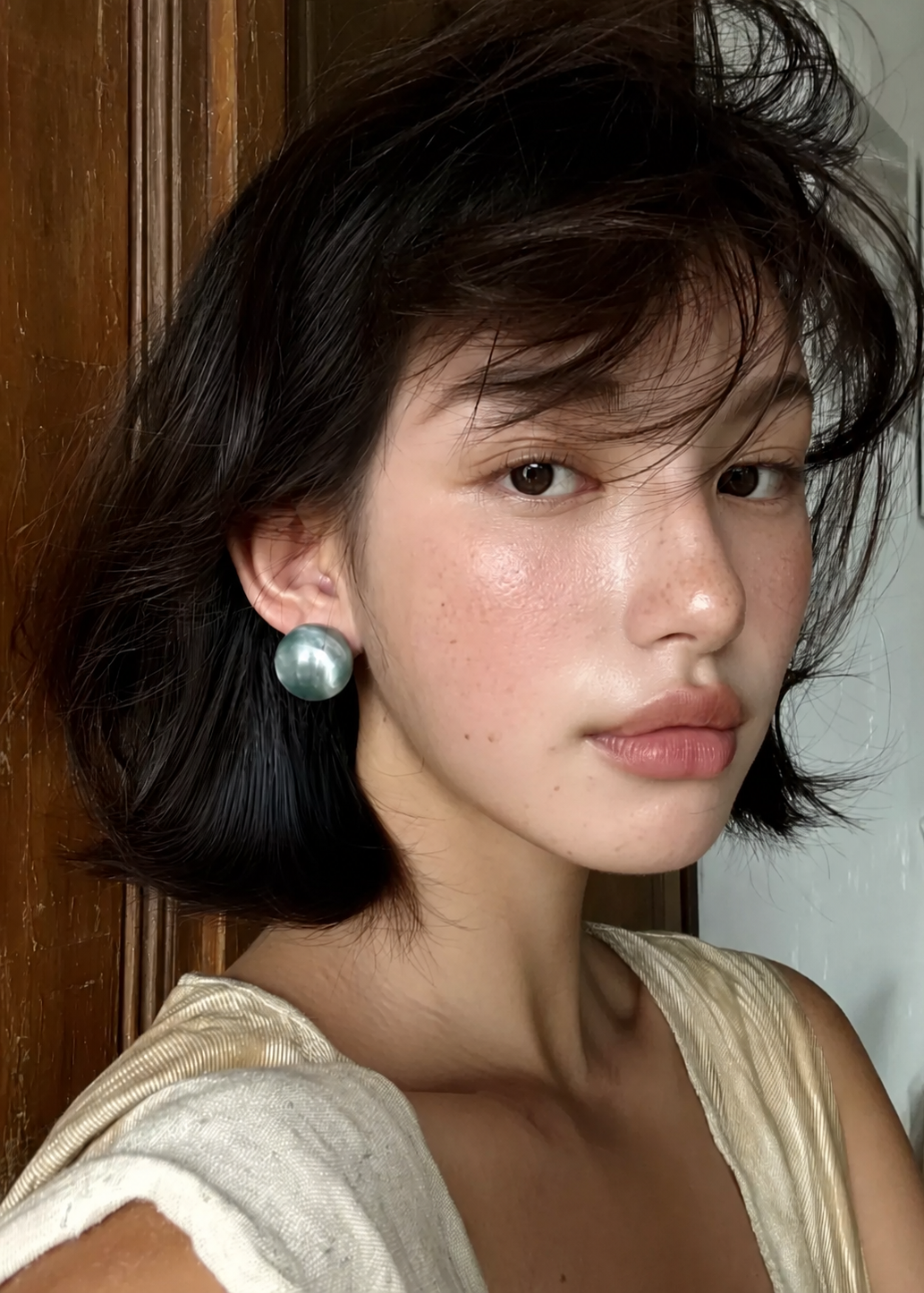 Halo Resin Stud Earrings