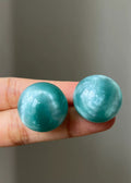 Halo Resin Stud Earrings