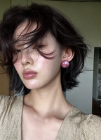 Halo Resin Stud Earrings