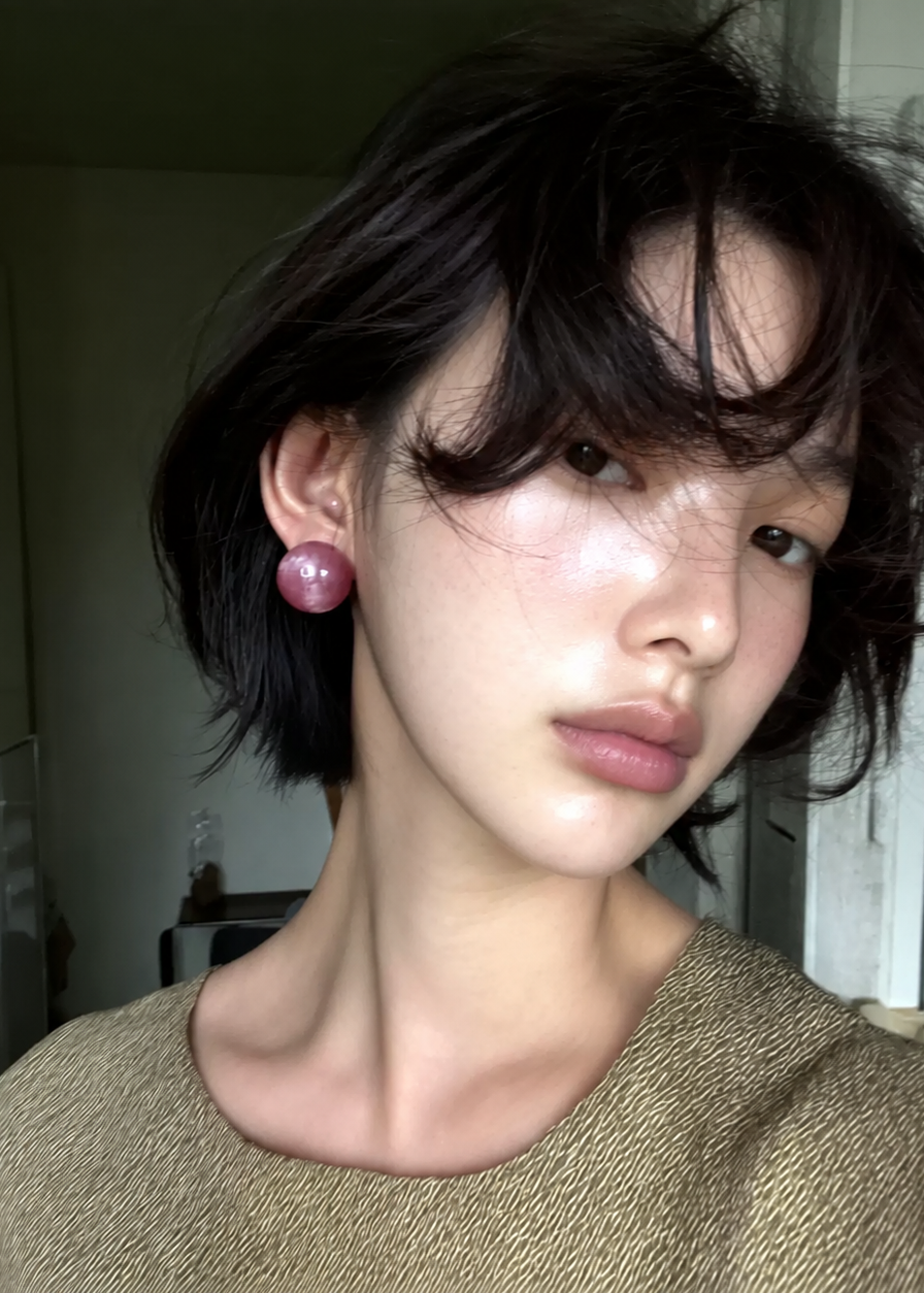 Halo Resin Stud Earrings
