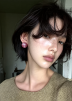 Halo Resin Stud Earrings