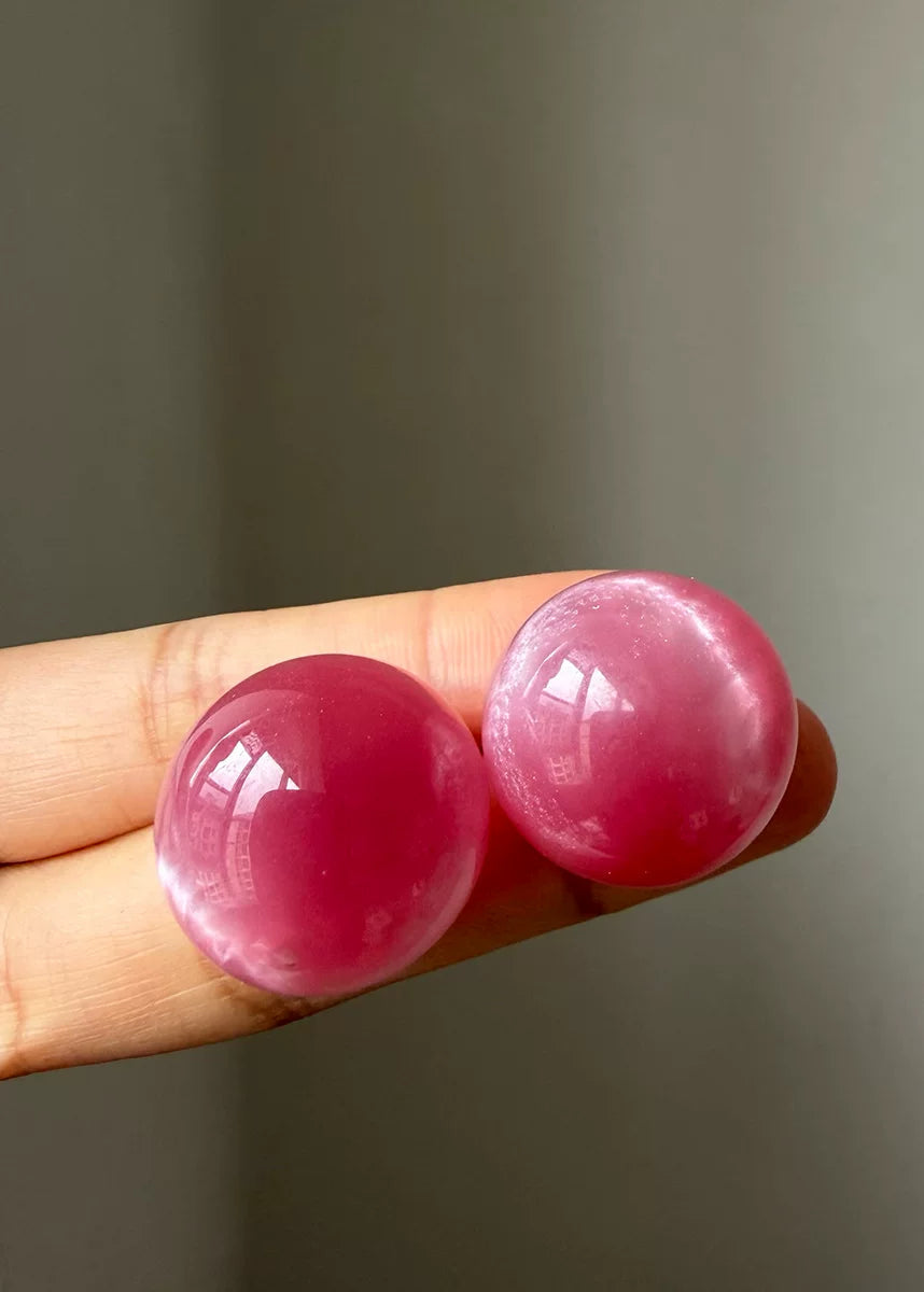 Halo Resin Stud Earrings