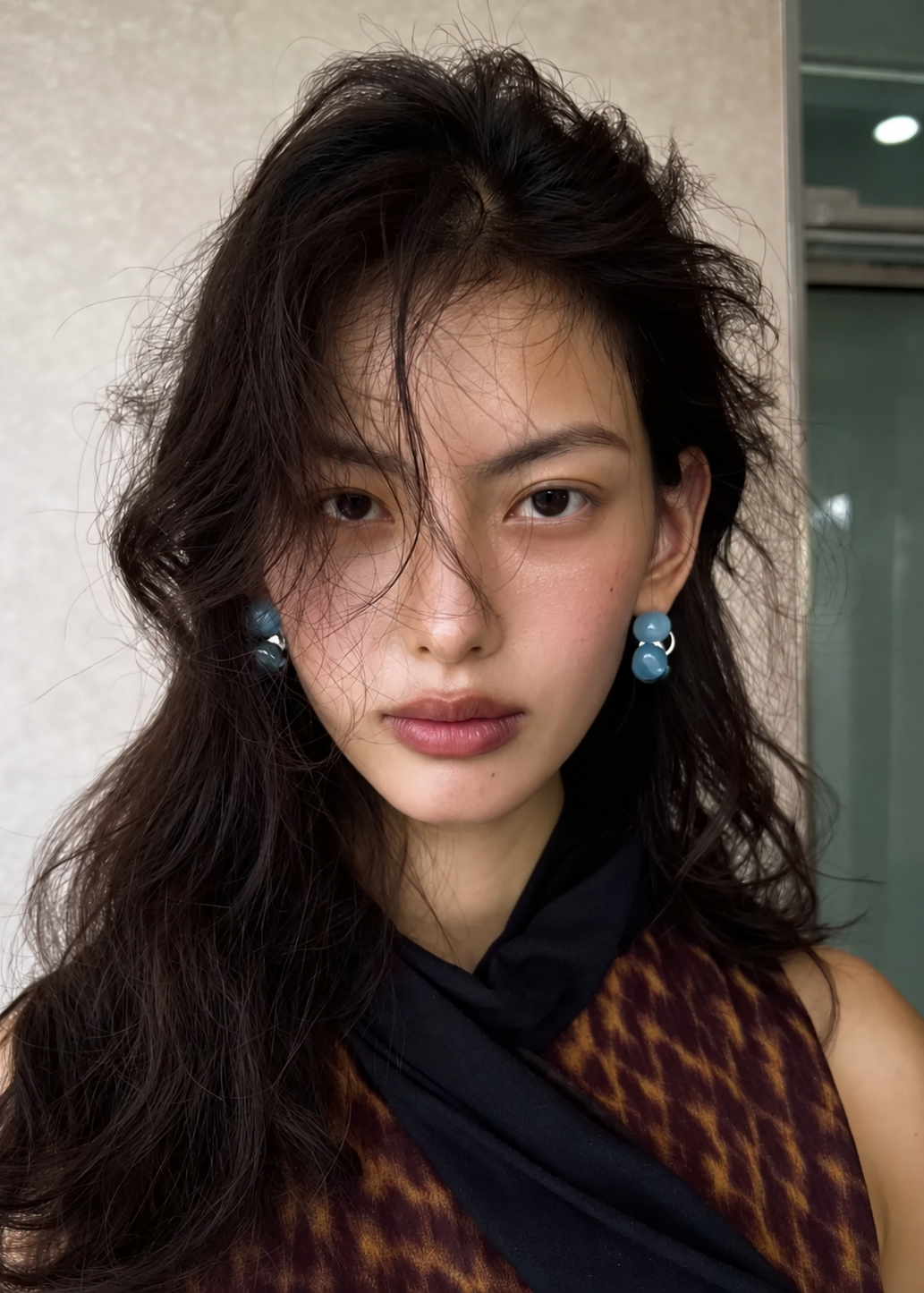 Ice Cube Resin C-Hoop Earrings