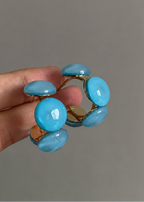 Ice Cube Resin C-Hoop Earrings
