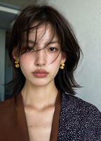 Ice Cube Resin C-Hoop Earrings