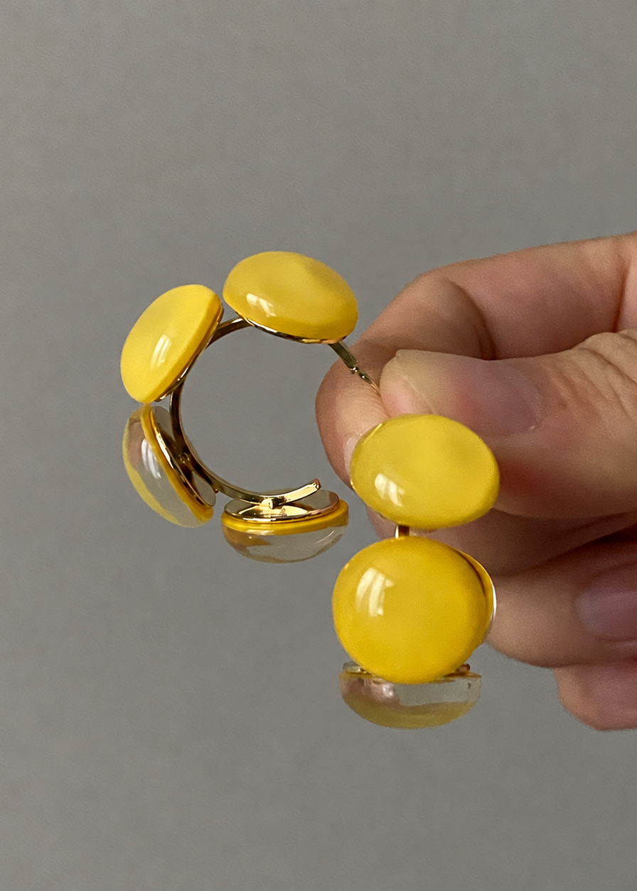 Ice Cube Resin C-Hoop Earrings