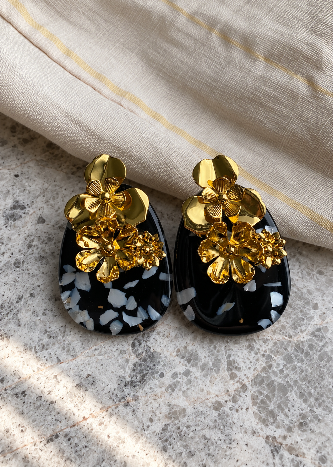 Noir Bloom Statement Earrings