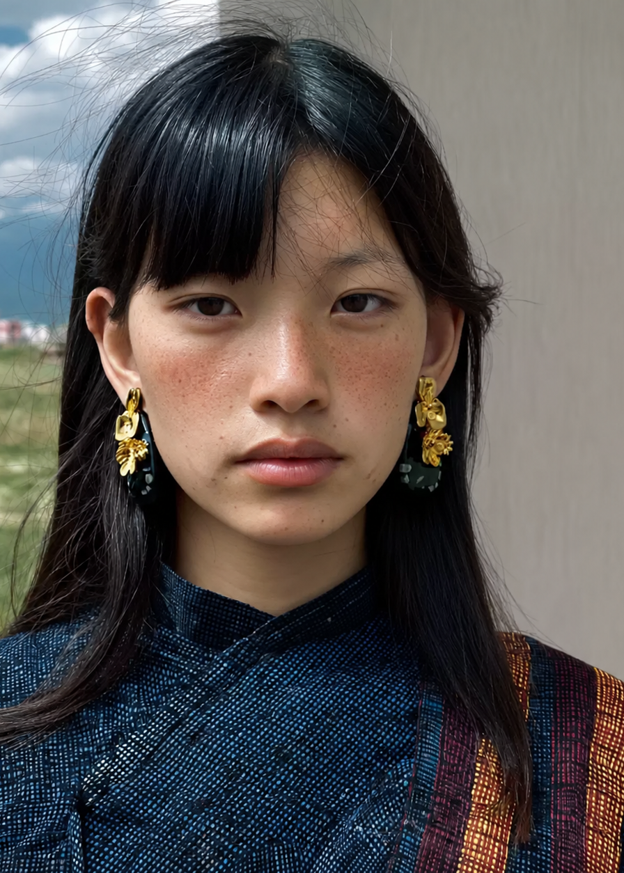 Noir Bloom Statement Earrings