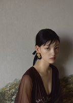 Noir Bloom Statement Earrings