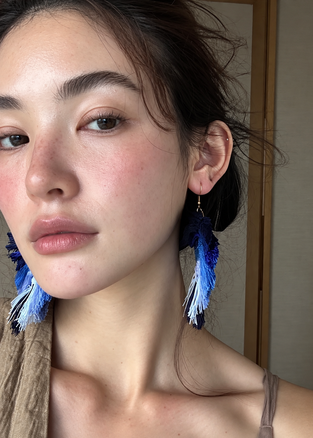 Plume Yarn Statement Earrings