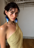 Plume Yarn Statement Earrings
