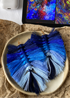 Plume Yarn Statement Earrings