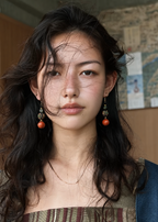 Ember Wooden Bead Drop Earrings